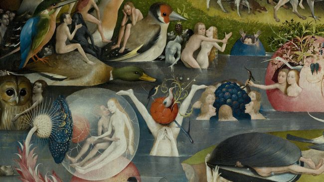 Detail from: The Garden of Earthly Delights circa 1494-1516. Madrid - Museo Nacional del Prado